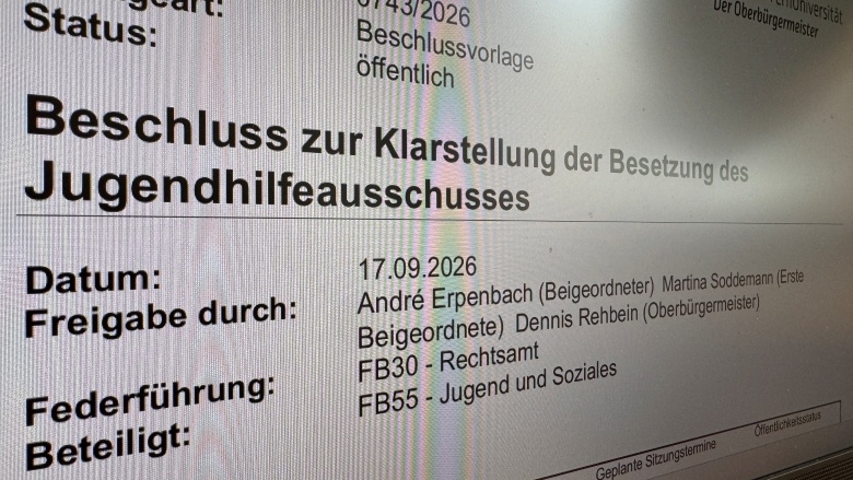 Das Bild zeigt den Kopf der Drucksache 0743/2026.