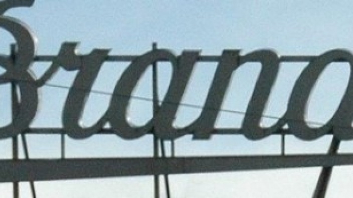 Das Bild zeigt das Brandt-Logo in Haspe.