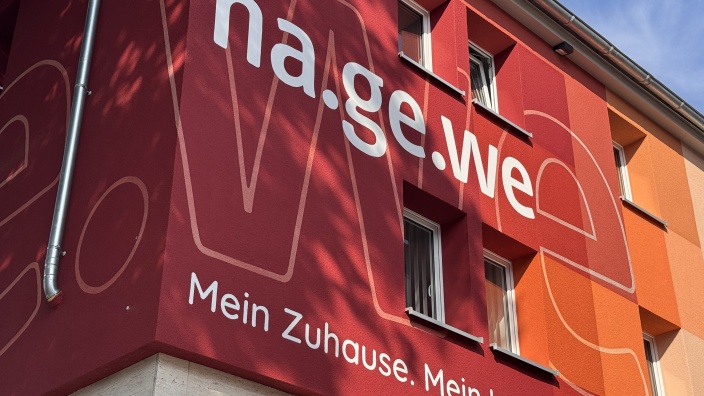 Das Bild zeigt die Fassade der ha.ge.we-Zentrale.