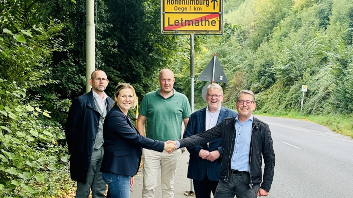 Das Bild zeigt Thorsten Grote, Isabel Röber, Fabian Tigges, Jörg Klepper und Karsten Meininghaus.