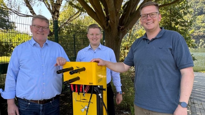 Das BIld zeigt Jörg Klepper, Finn Klepper und Julian Reffelmann.